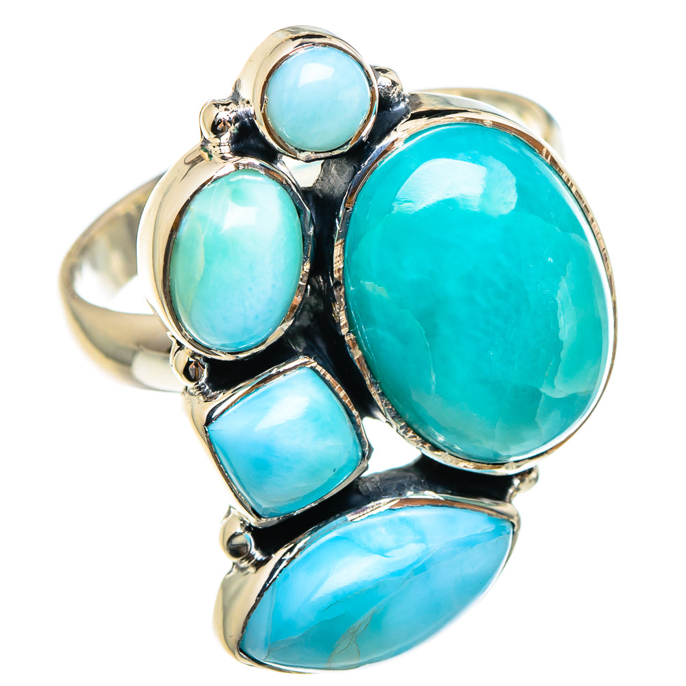 Larimar Rings handcrafted by Anasilvercos - RING95289