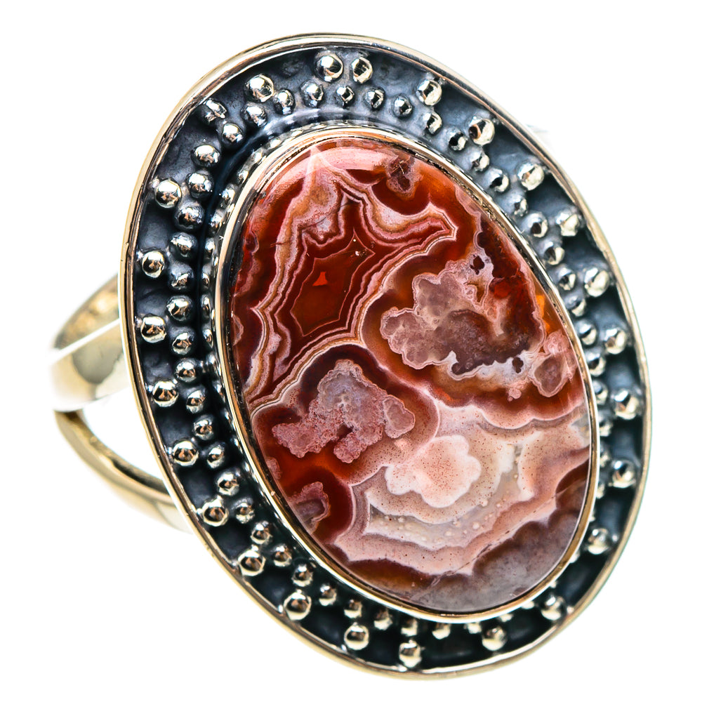 Crazy Lace Agate Rings handcrafted by Anasilvercos - RING95296