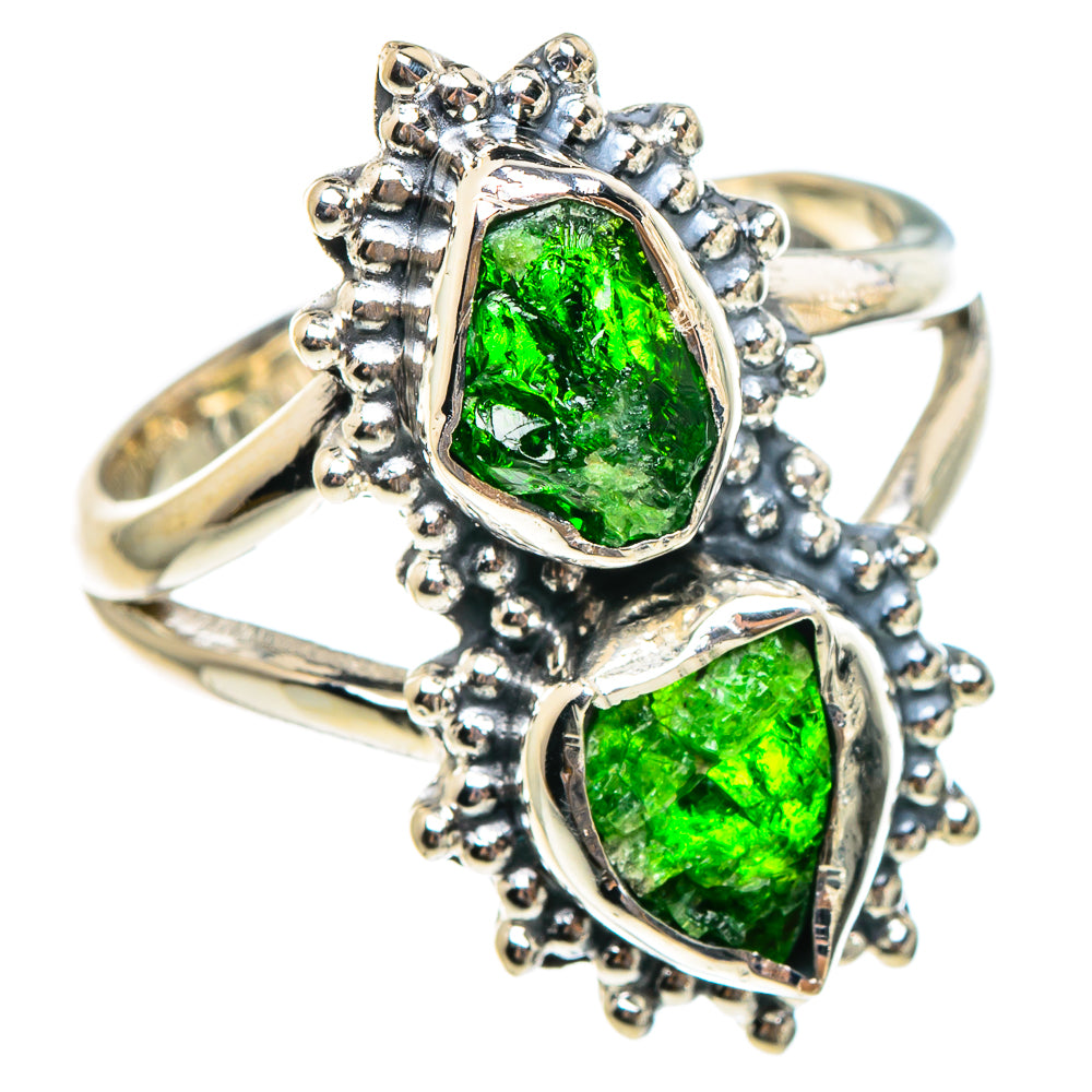 Chrome Diopside Rings handcrafted by Anasilvercos - RING95310