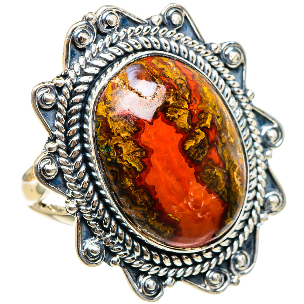 Morocco Agate Rings handcrafted by Anasilvercos - RING95318
