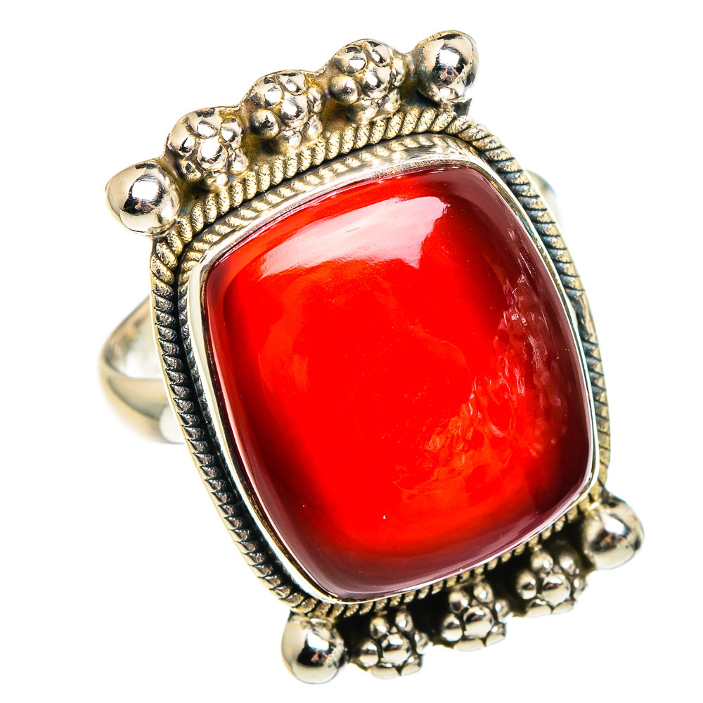 Red Onyx Rings handcrafted by Anasilvercos - RING95322