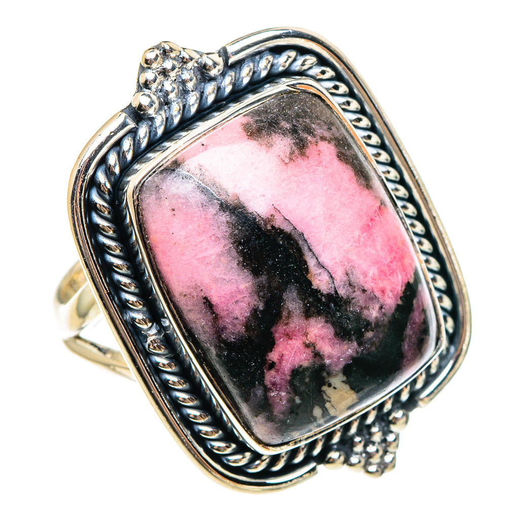 Rhodonite Rings handcrafted by Anasilvercos - RING95325