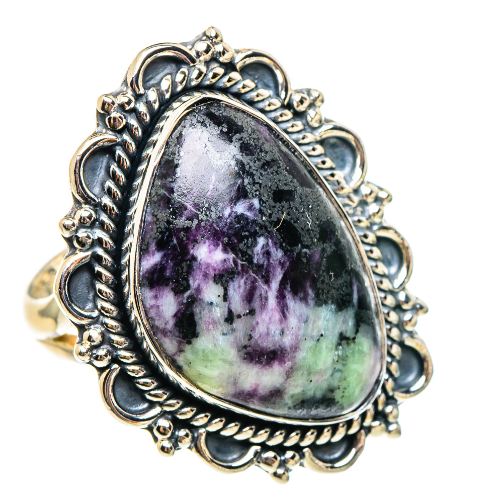Ruby Zoisite Rings handcrafted by Anasilvercos - RING95338