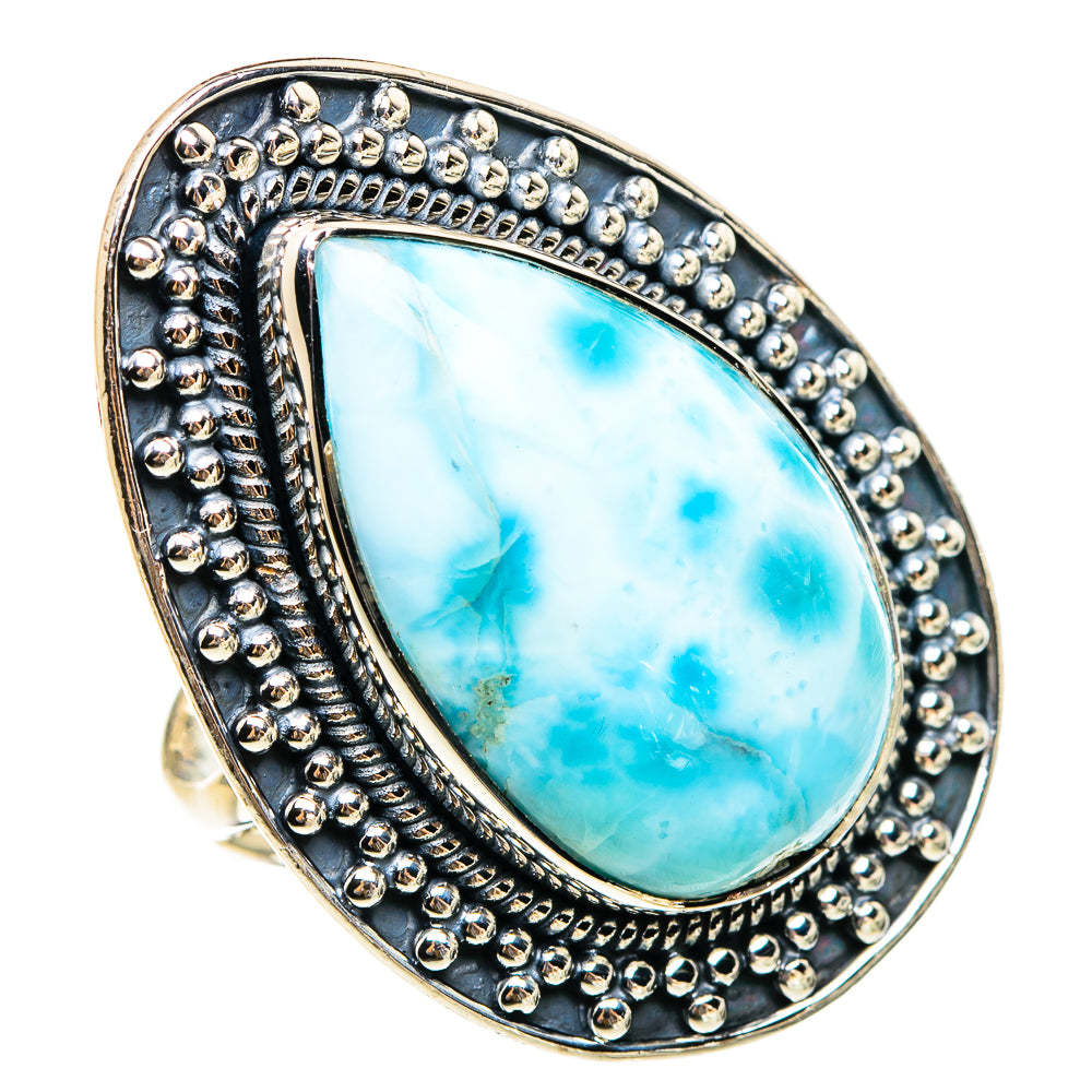 Larimar Rings handcrafted by Anasilvercos - RING95344