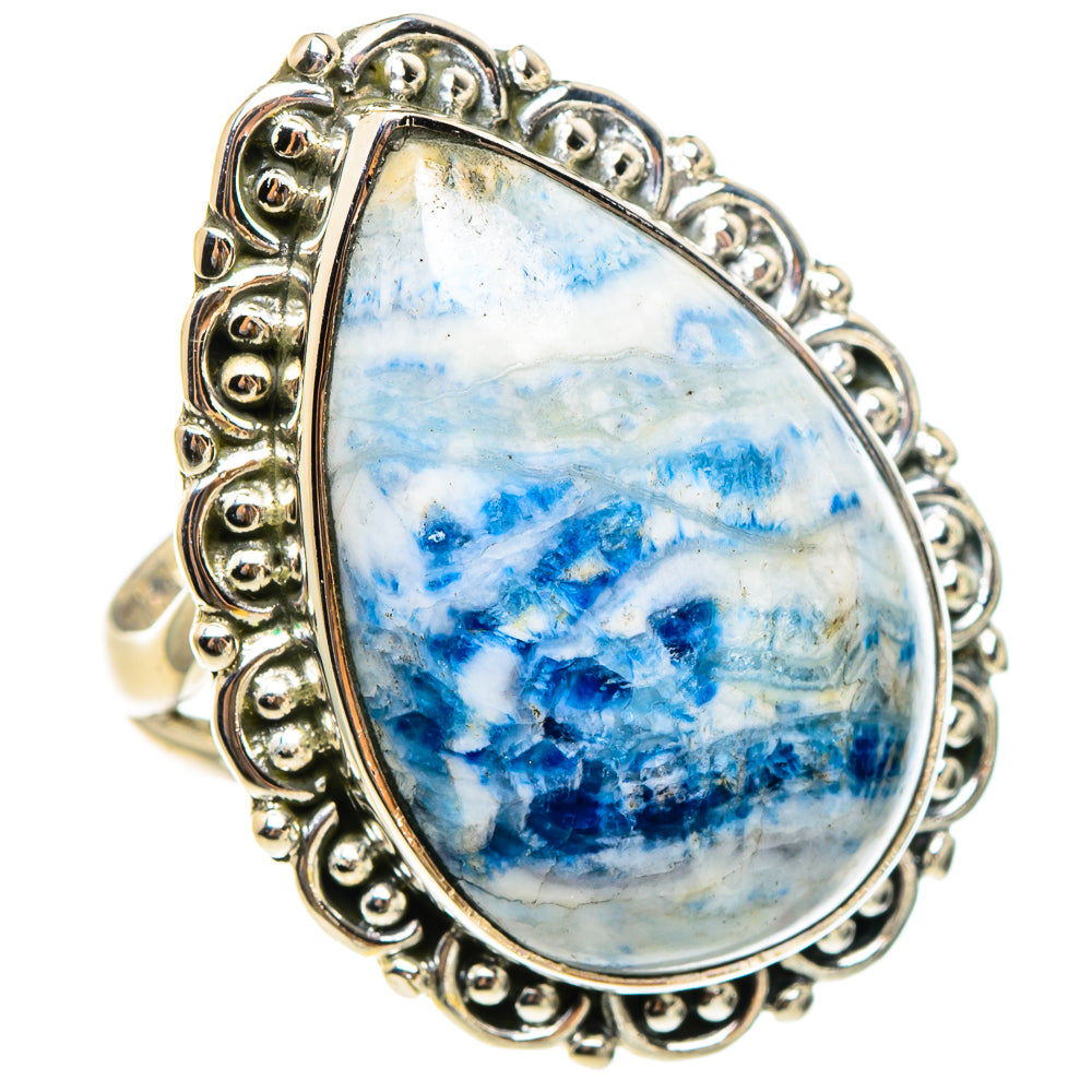 Blue Scheelite Rings handcrafted by Anasilvercos - RING95346