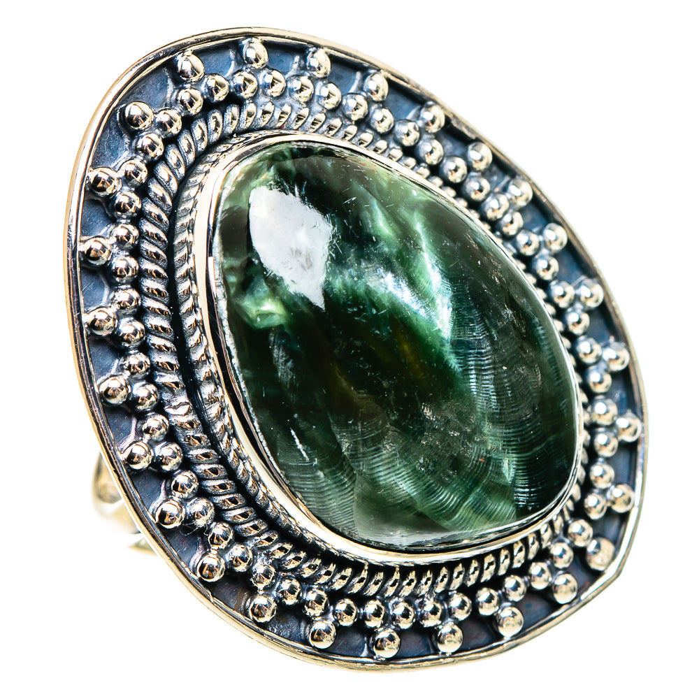 Seraphinite Rings handcrafted by Anasilvercos - RING95358 - Photo 2