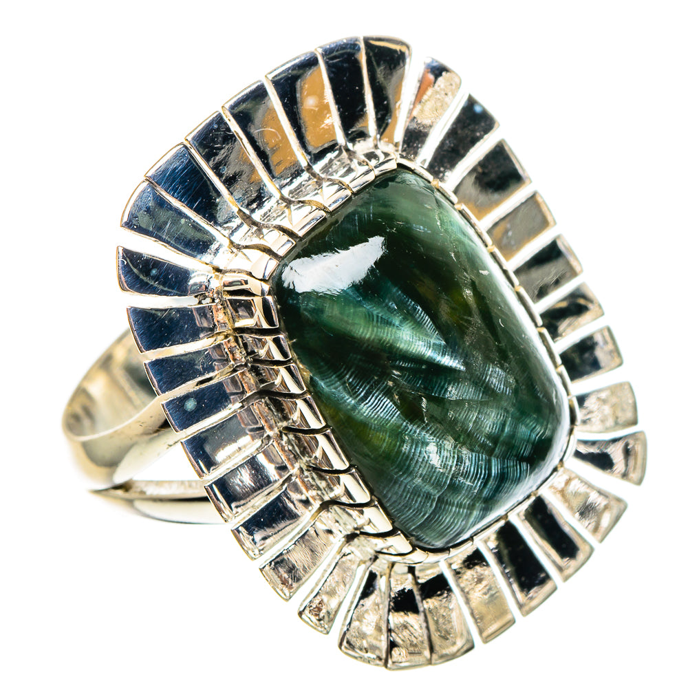 Seraphinite Rings handcrafted by Anasilvercos - RING95360