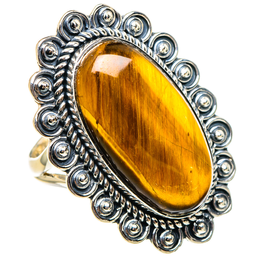 Tiger Eye Rings handcrafted by Anasilvercos - RING95367 - Photo 2