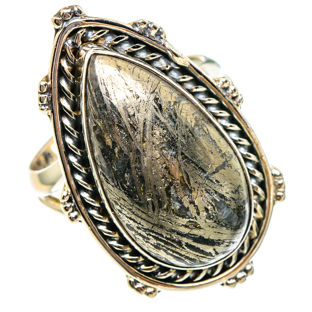 Pyrite Agate Rings handcrafted by Anasilvercos - RING95387