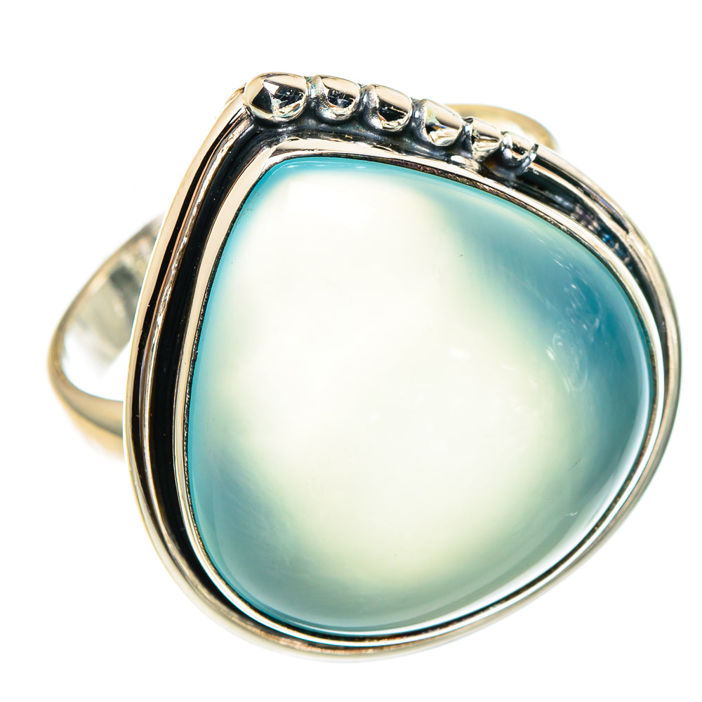 Aqua Chalcedony Rings handcrafted by Anasilvercos - RING95406