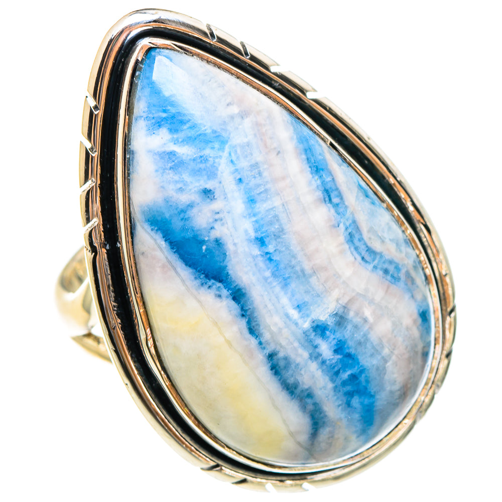 Blue Scheelite Rings handcrafted by Anasilvercos - RING95407