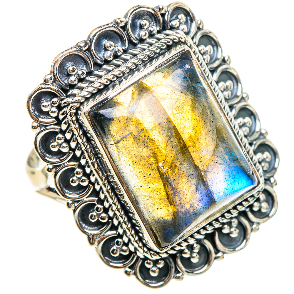 Labradorite Rings handcrafted by Anasilvercos - RING95408