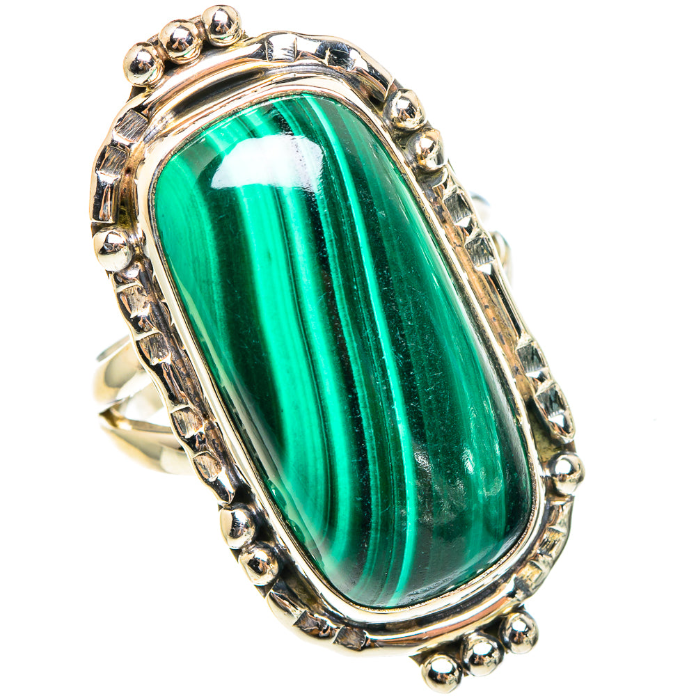 Malachite Rings handcrafted by Anasilvercos - RING95415