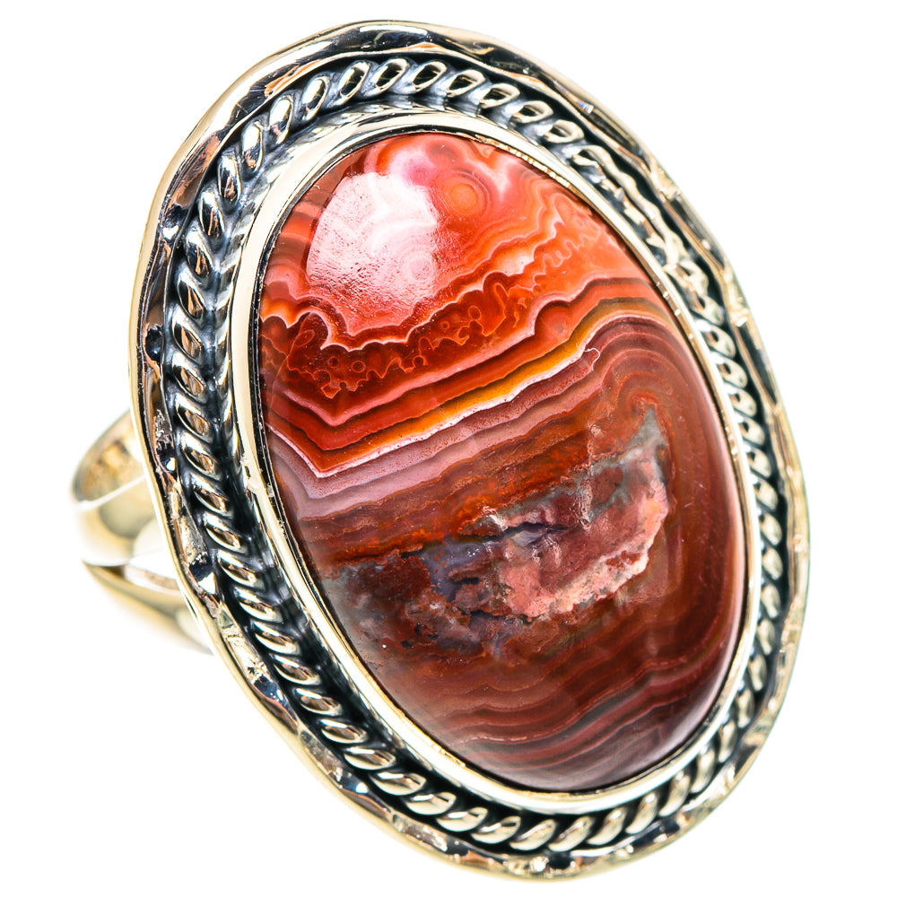 Crazy Lace Agate Rings handcrafted by Anasilvercos - RING95429