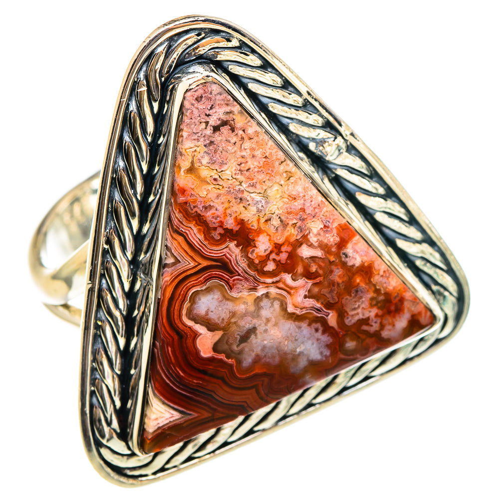 Crazy Lace Agate Rings handcrafted by Anasilvercos - RING95434