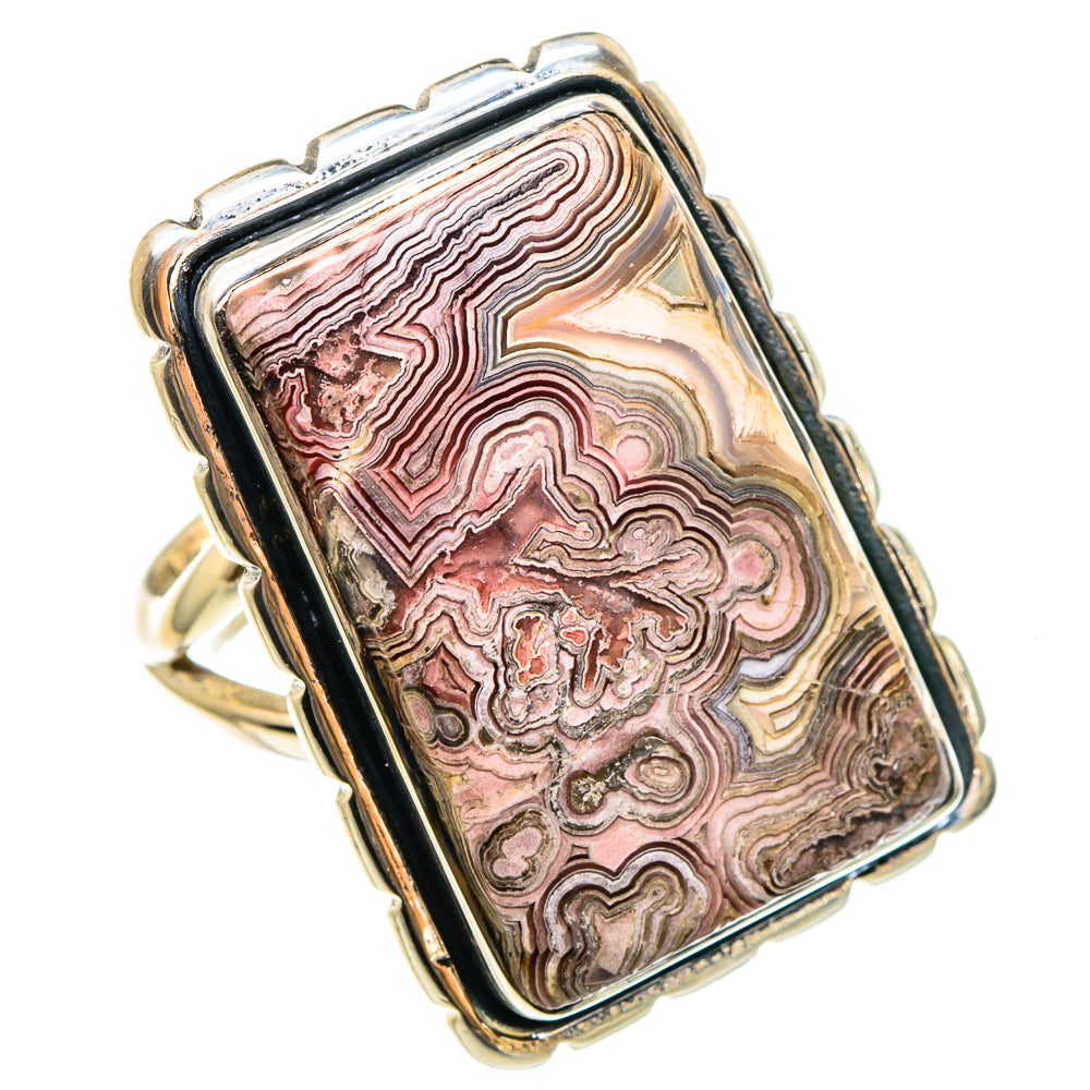 Crazy Lace Agate Rings handcrafted by Anasilvercos - RING95436