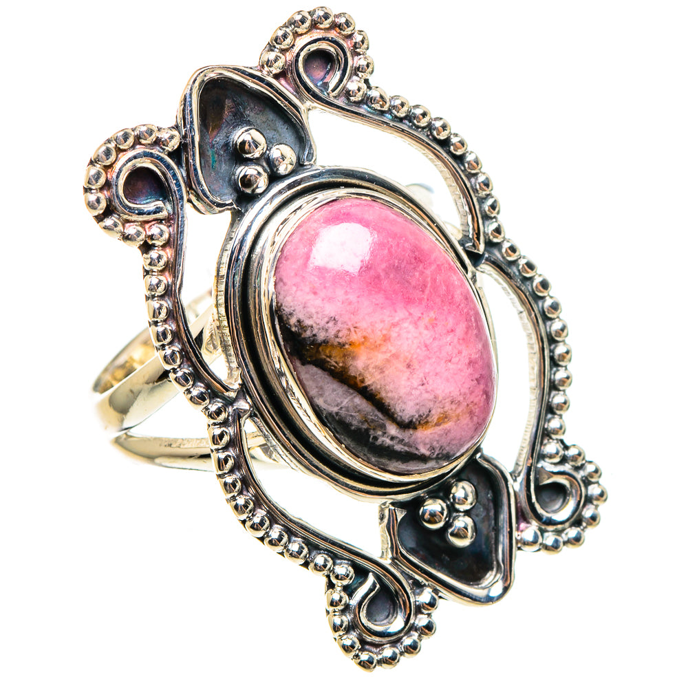 Rhodonite Rings handcrafted by Anasilvercos - RING95445
