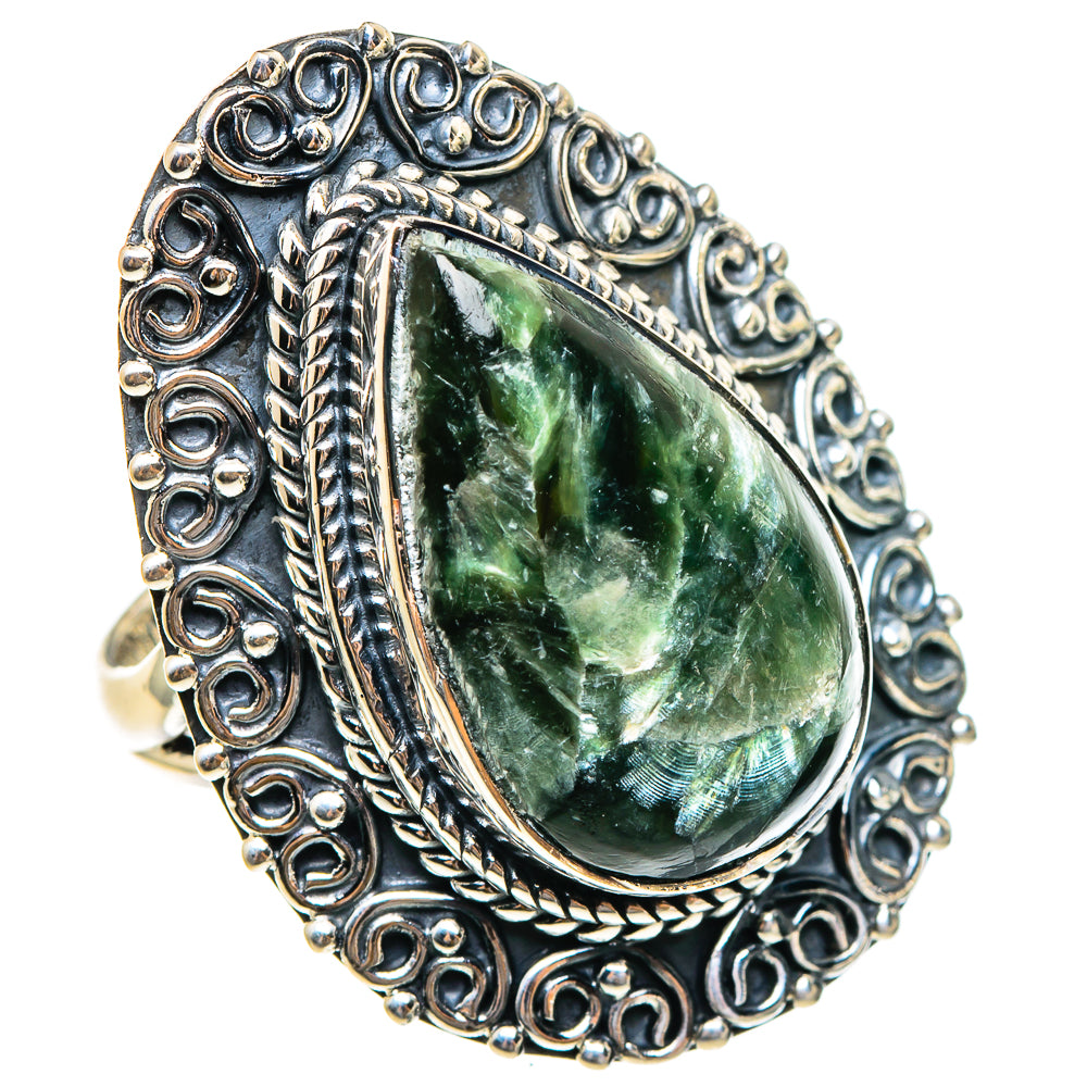 Seraphinite Rings handcrafted by Anasilvercos - RING95469 - Photo 2
