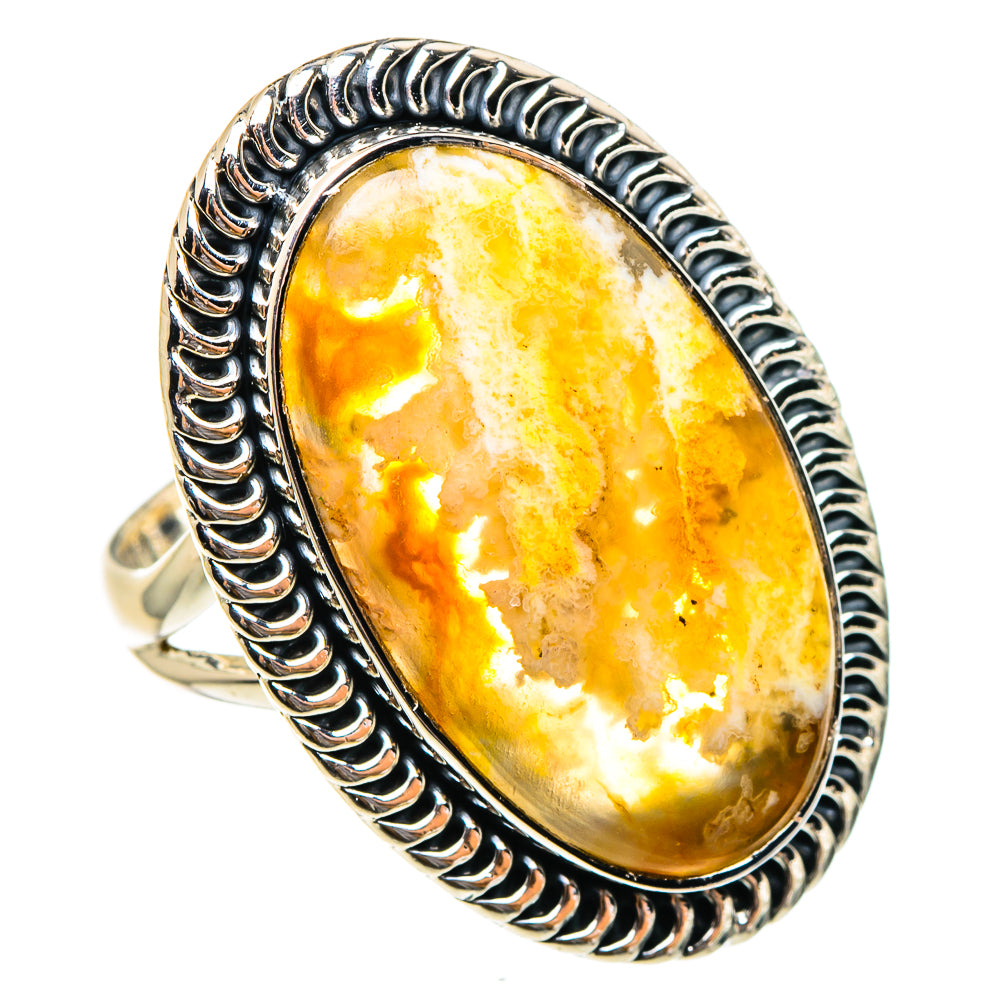 Plume Agate Rings handcrafted by Anasilvercos - RING95482