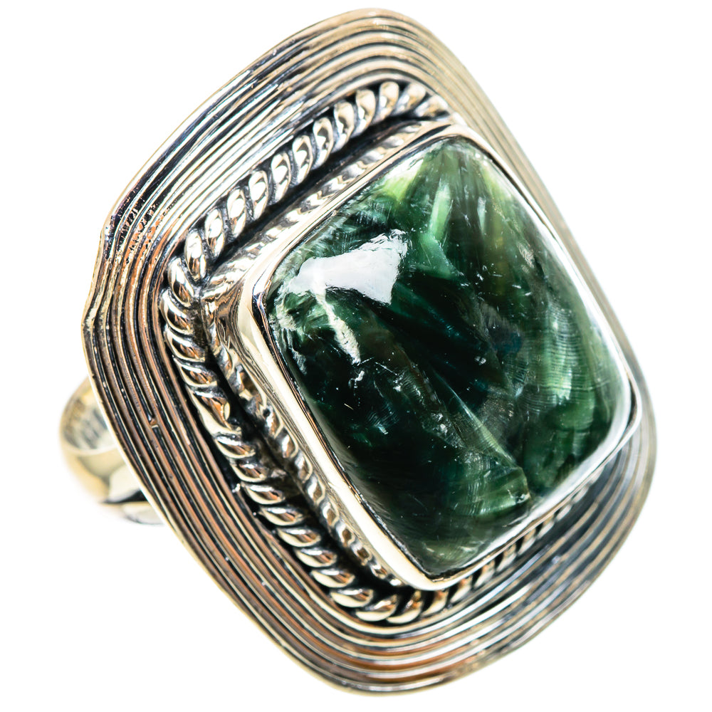 Seraphinite Rings handcrafted by Anasilvercos - RING95501