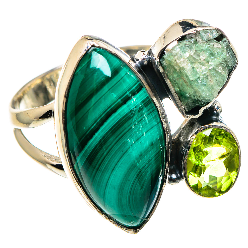 Malachite Rings handcrafted by Anasilvercos - RING95511