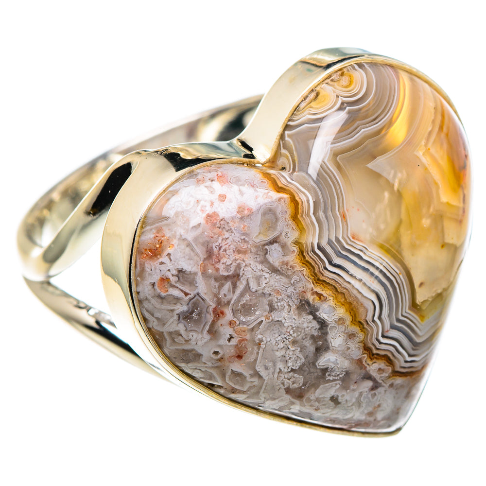 Laguna Lace Agate Rings handcrafted by Anasilvercos - RING95512