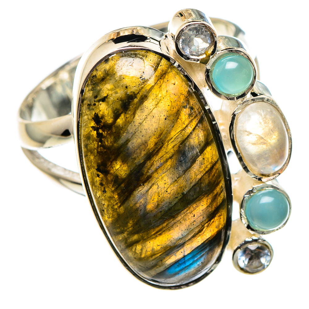 Labradorite Rings handcrafted by Anasilvercos - RING95532
