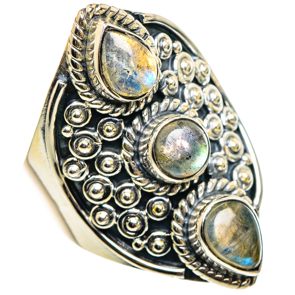 Labradorite Rings handcrafted by Anasilvercos - RING95534