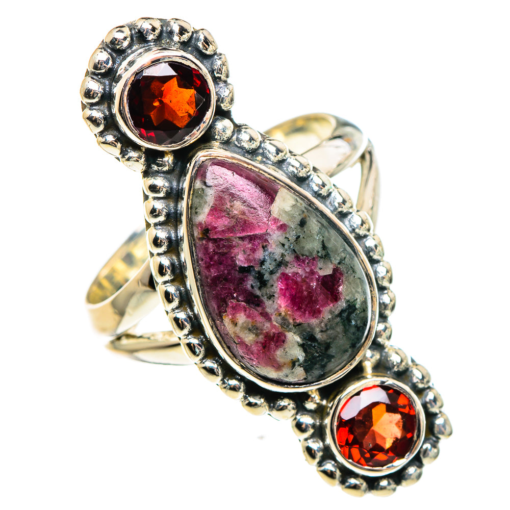 Russian Eudialyte Rings handcrafted by Anasilvercos - RING95545