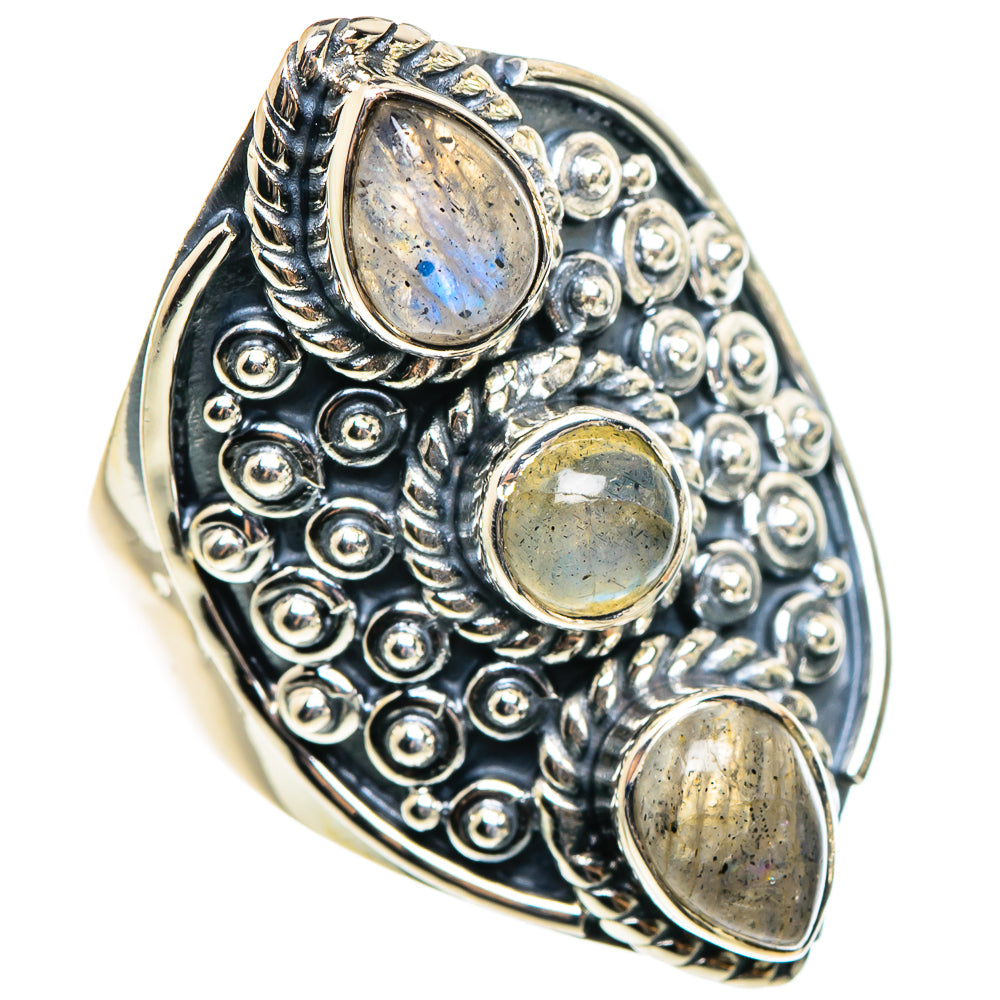 Labradorite Rings handcrafted by Anasilvercos - RING95555