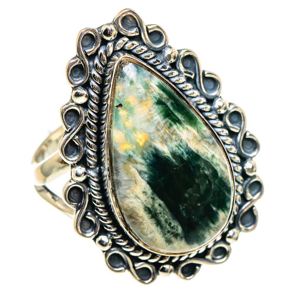 Ocean Jasper Rings handcrafted by Anasilvercos - RING95585