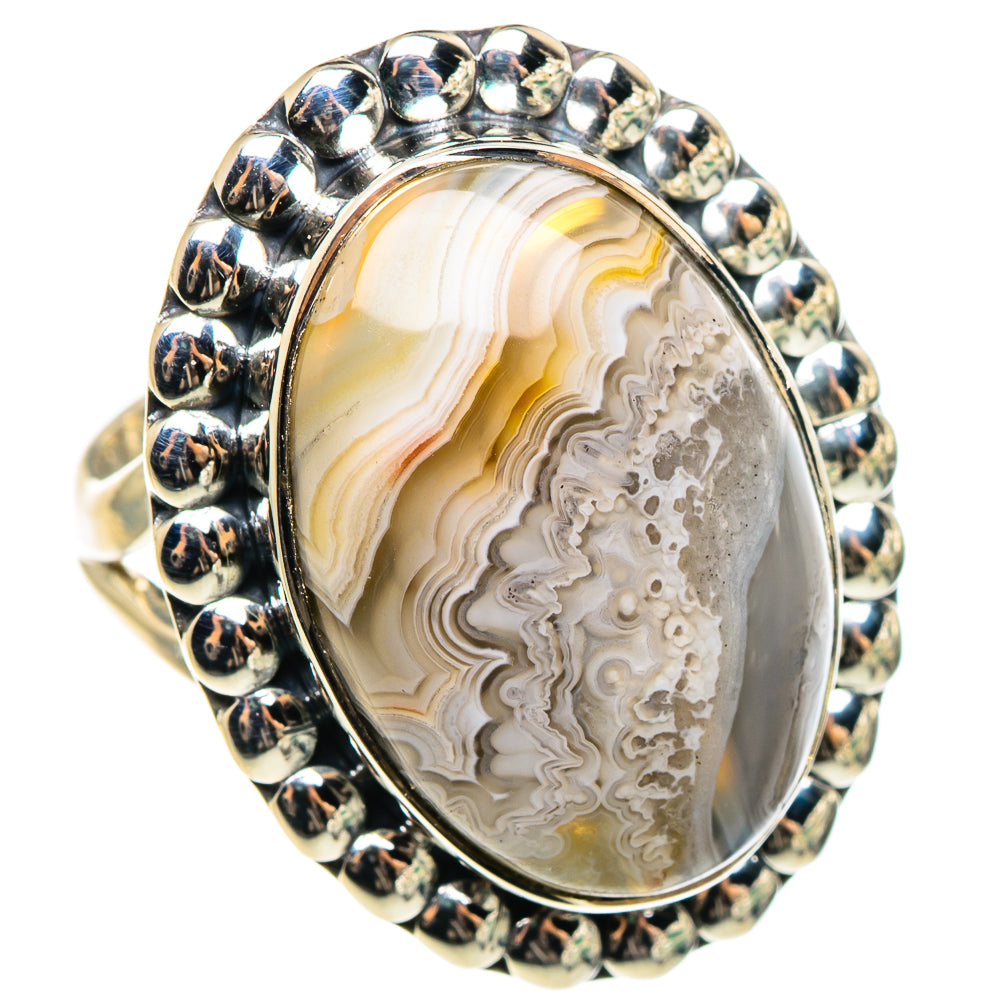 Laguna Lace Agate Rings handcrafted by Anasilvercos - RING95595 - Photo 2