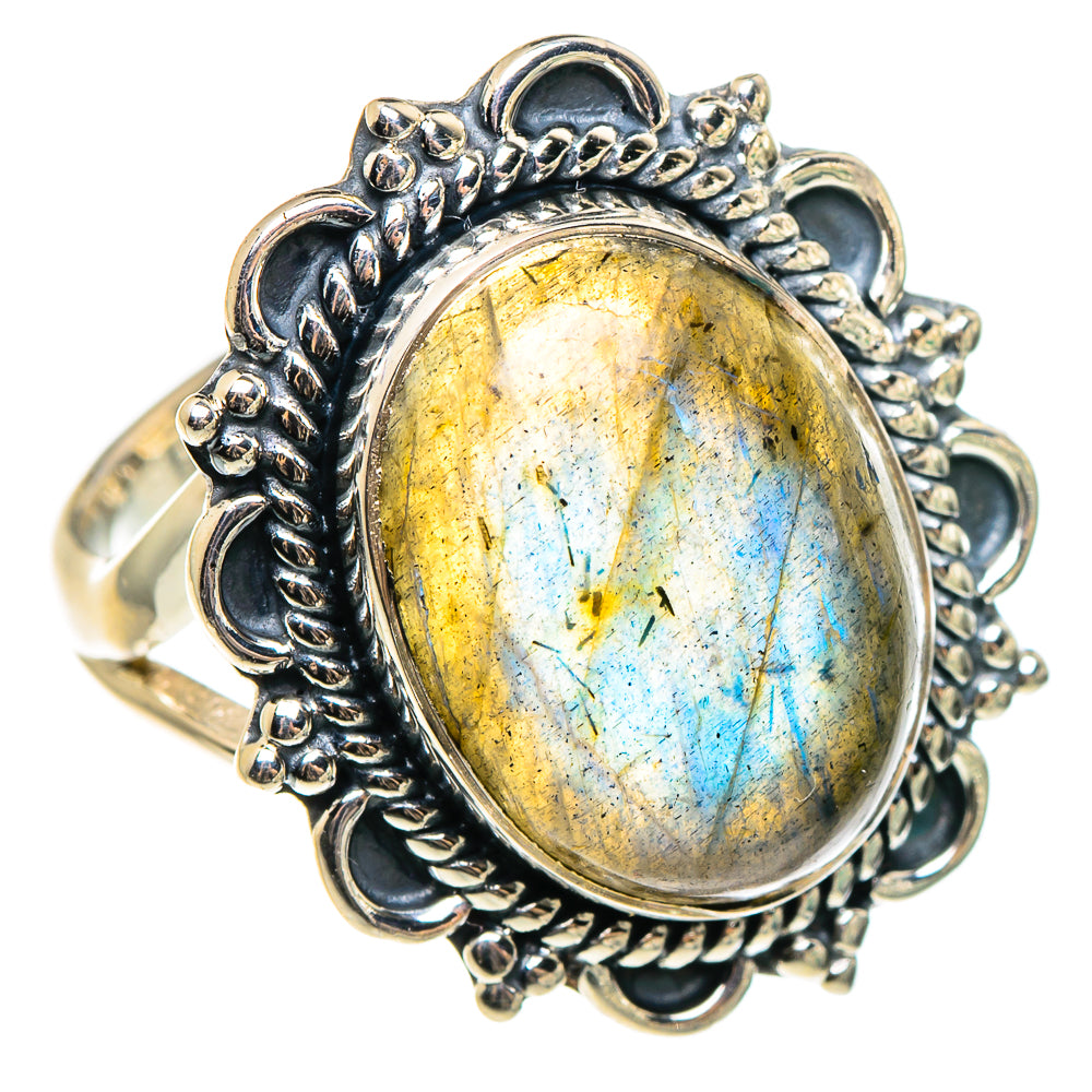 Labradorite Rings handcrafted by Anasilvercos - RING95600 - Photo 2