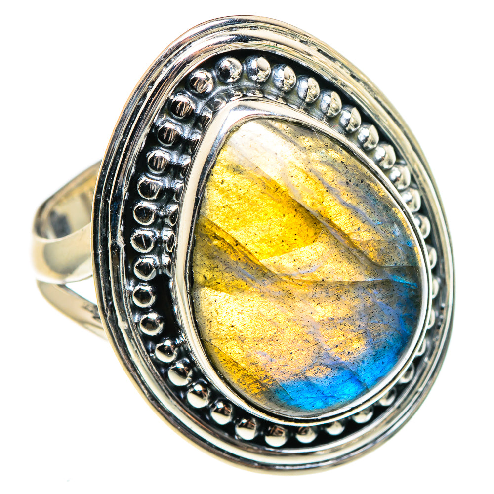 Labradorite Rings handcrafted by Anasilvercos - RING95603