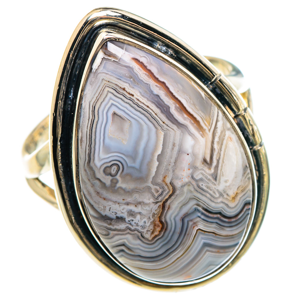 Laguna Lace Agate Rings handcrafted by Anasilvercos - RING95620