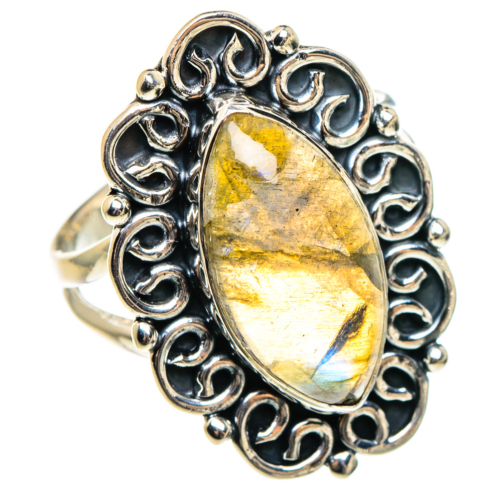 Labradorite Rings handcrafted by Anasilvercos - RING95632 - Photo 2