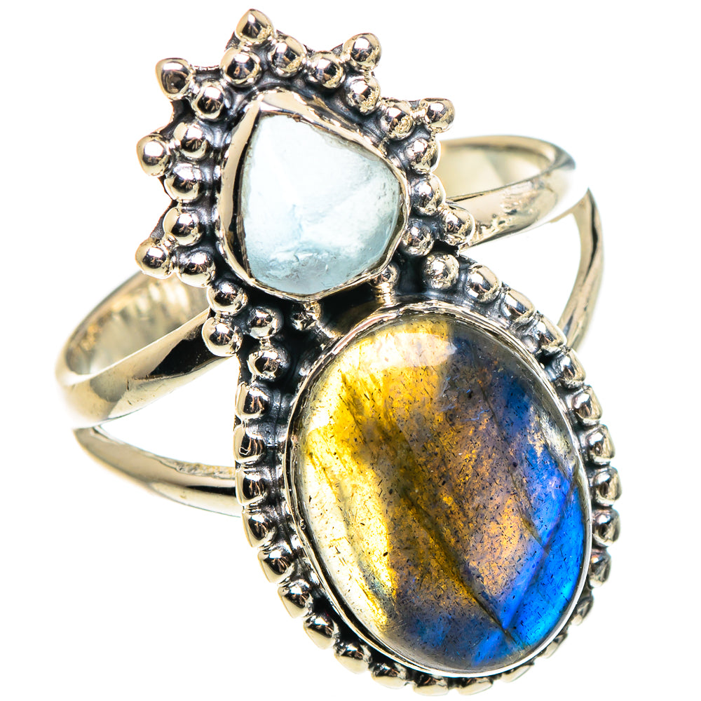 Labradorite Rings handcrafted by Anasilvercos - RING95637