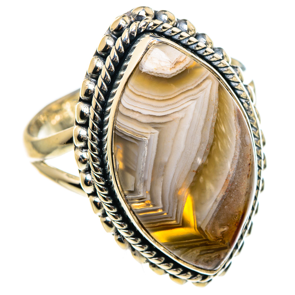Laguna Lace Agate Rings handcrafted by Anasilvercos - RING95660