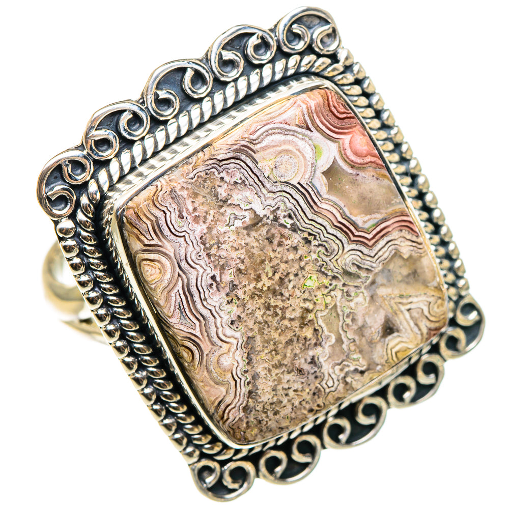 Crazy Lace Agate Rings handcrafted by Anasilvercos - RING95665 - Photo 2