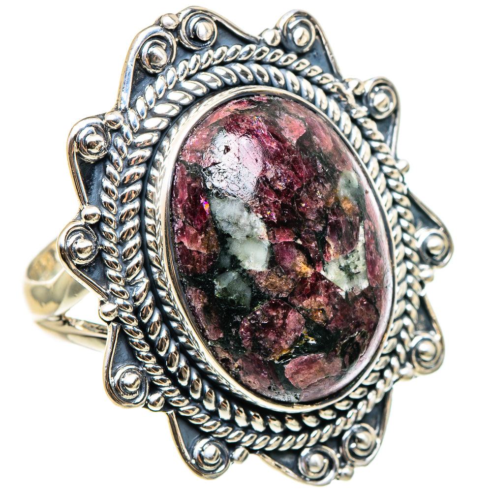 Russian Eudialyte Rings handcrafted by Anasilvercos - RING95679 - Photo 2