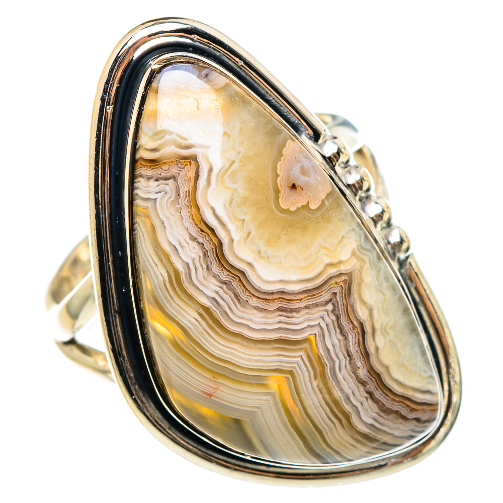 Laguna Lace Agate Rings handcrafted by Anasilvercos - RING95684 - Photo 2