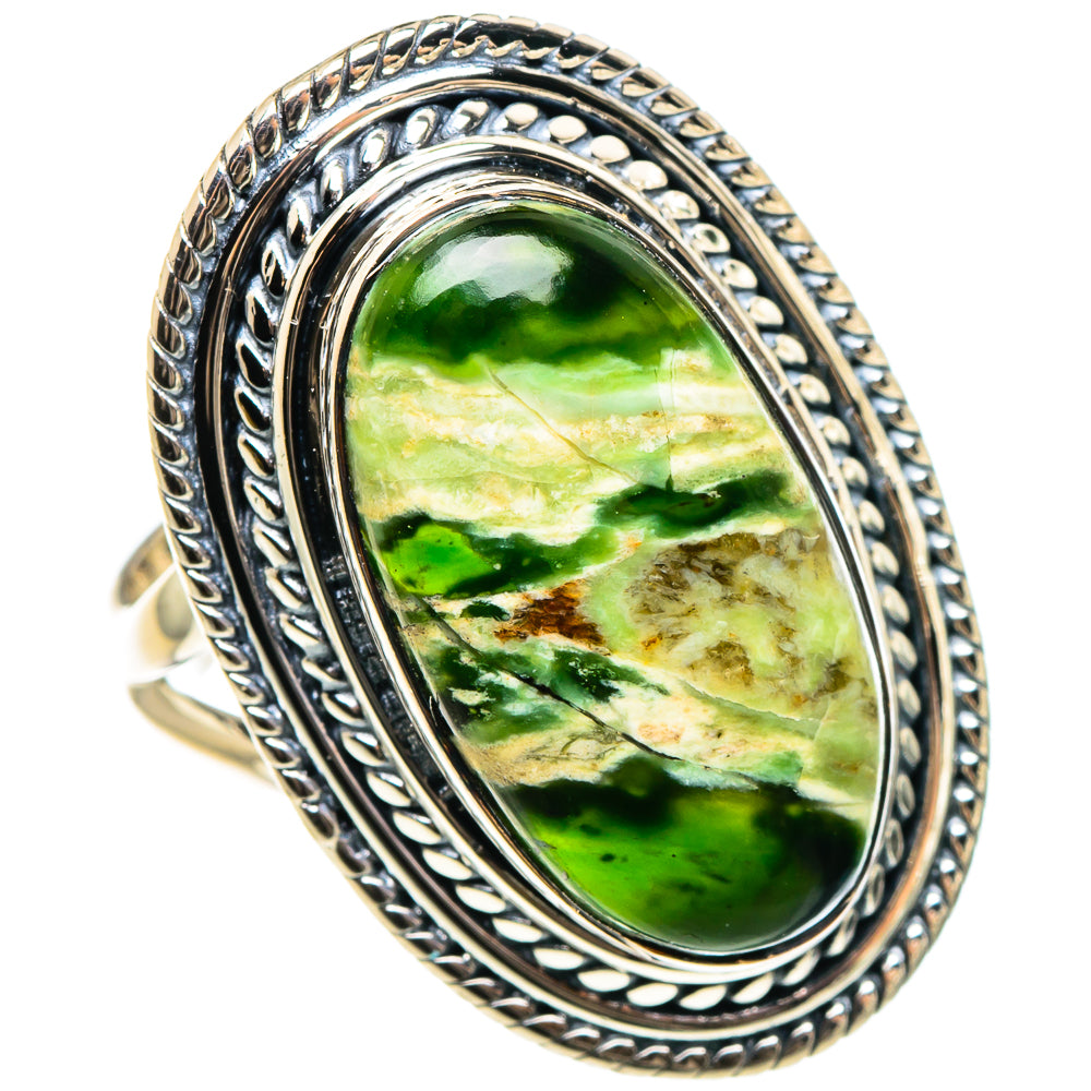 Australian Green Opal Rings handcrafted by Anasilvercos - RING95702
