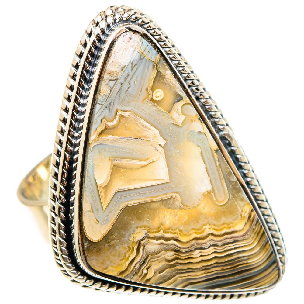 Laguna Lace Agate Rings handcrafted by Anasilvercos - RING95729