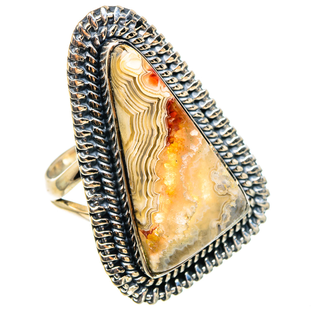 Laguna Lace Agate Rings handcrafted by Anasilvercos - RING95764 - Photo 2