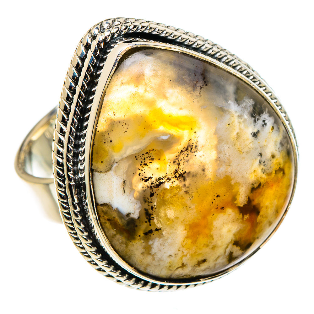Plume Agate Rings handcrafted by Anasilvercos - RING95771