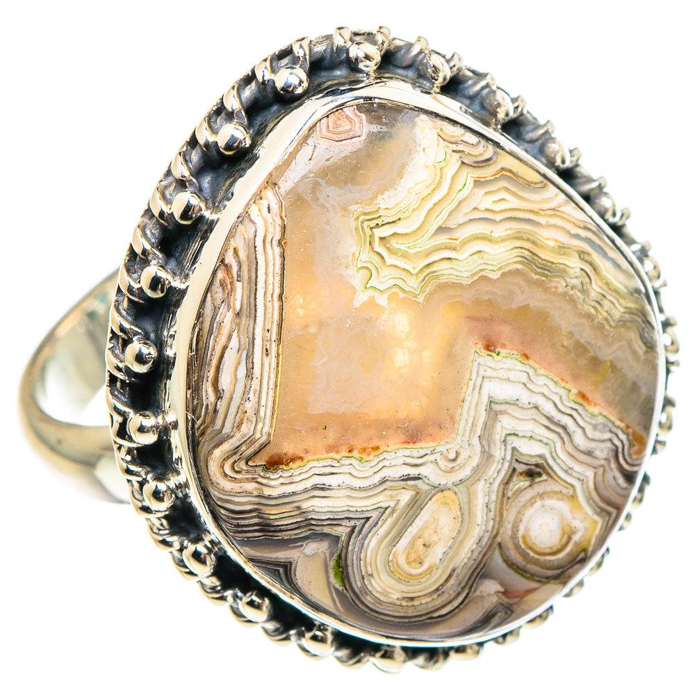 Laguna Lace Agate Rings handcrafted by Anasilvercos - RING95781