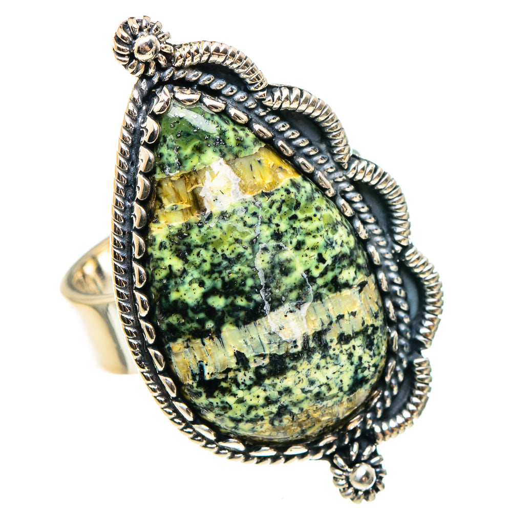 Lizard Jasper Rings handcrafted by Anasilvercos - RING95801