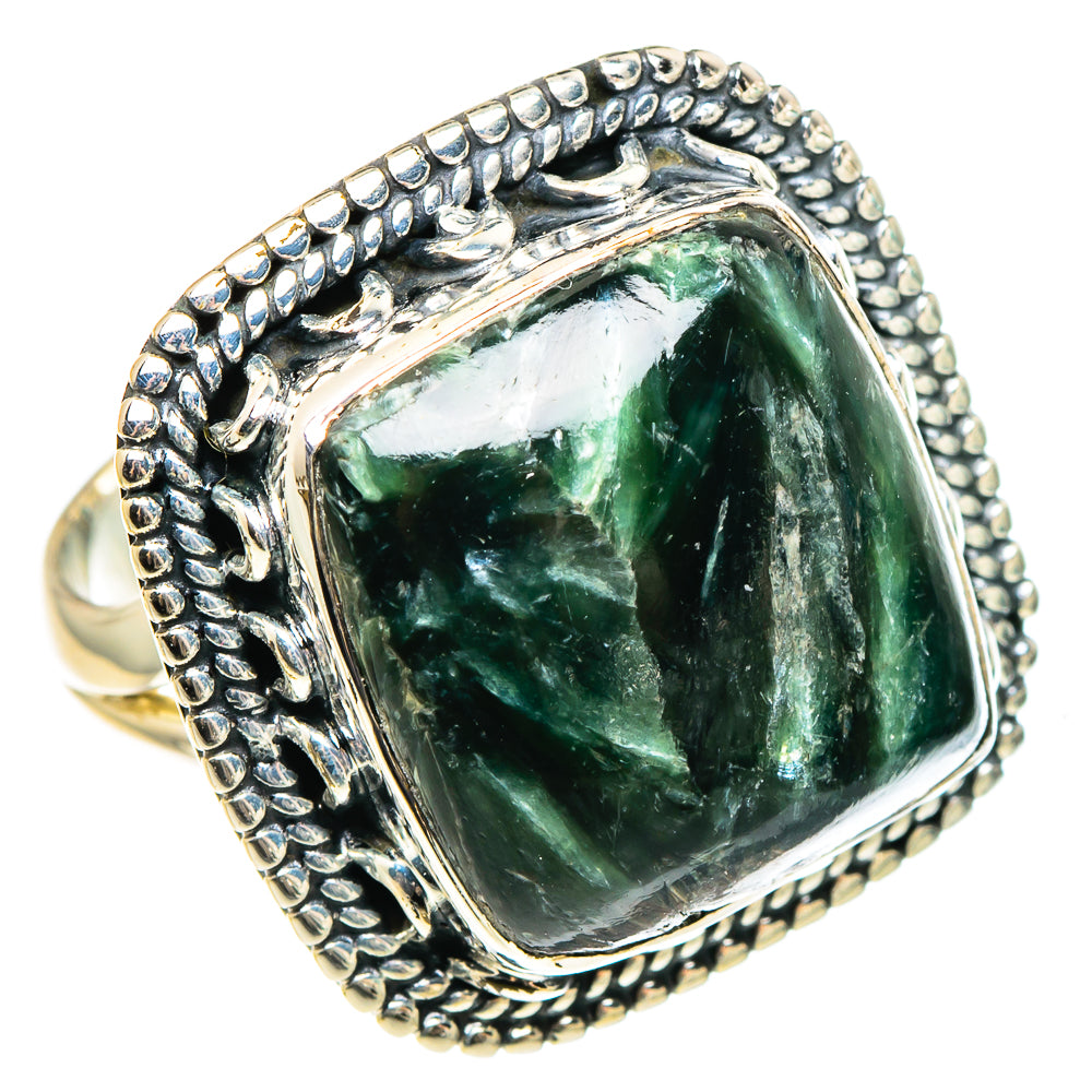 Seraphinite Rings handcrafted by Anasilvercos - RING95804 - Photo 2