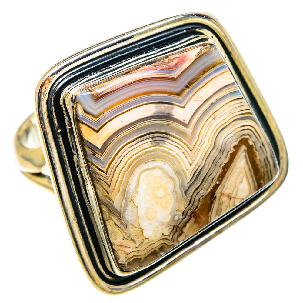 Laguna Lace Agate Rings handcrafted by Anasilvercos - RING95821 - Photo 2
