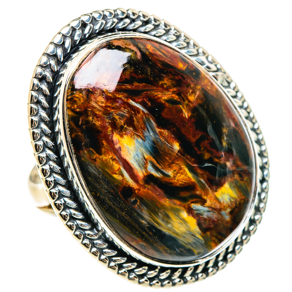 Golden Pietersite Rings handcrafted by Anasilvercos - RING95822